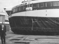 SRN4 Sure (GH-2005) with Hoverlloyd undergoing maintenance